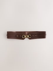 Chocolate Brown Wide Corset Belt - Image 5 of 8