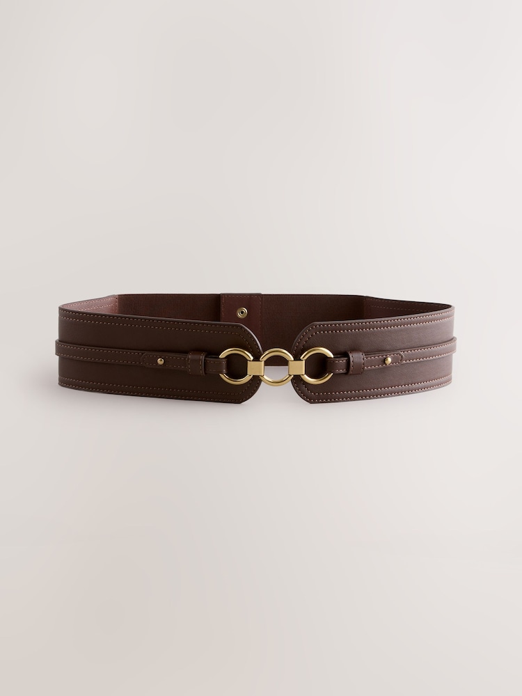 Chocolate Brown Wide Corset Belt - Image 8 of 8