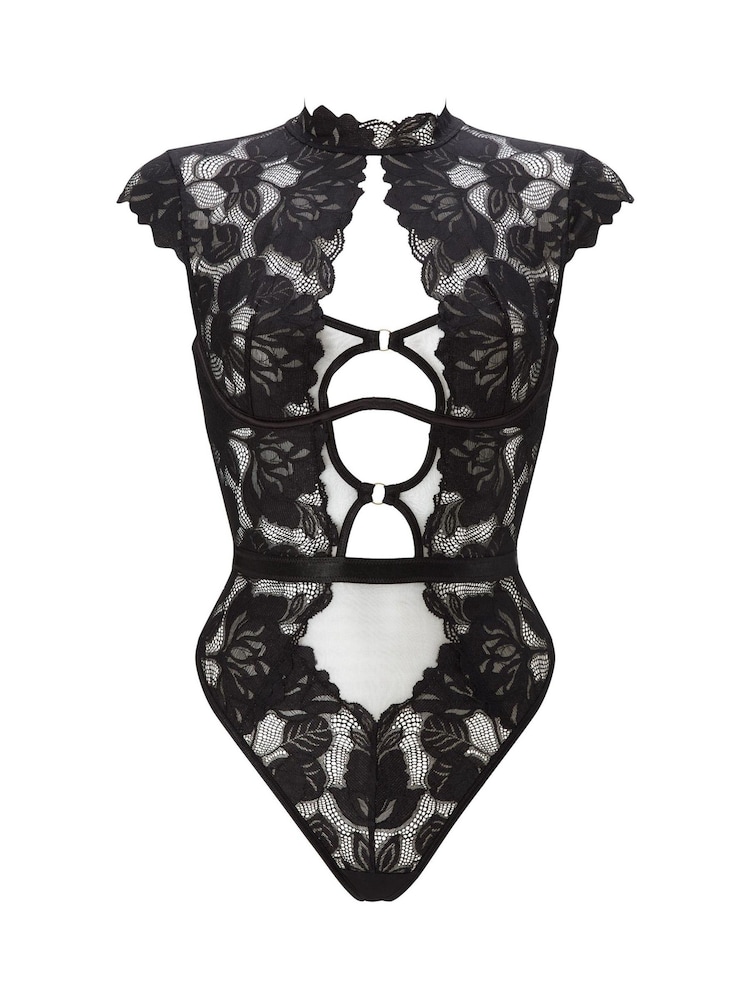 Черный - Ann Summers боди с кружевом и сетчатыми вставками - Изображение 6 из 6
