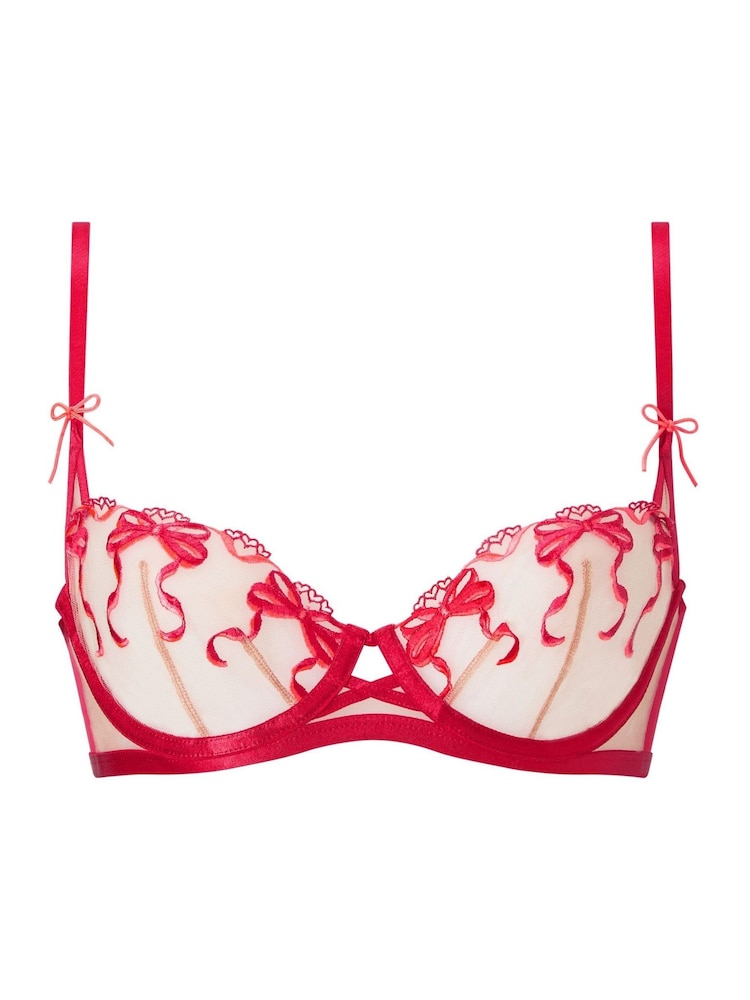 Ann Summers Bound By Love Unwattierter Balconette-BH mit Schleifenstickerei - Bild 6 von 6 Ann Summers Bound By Love Unwattierter Balconette-BH mit Schleifenstickerei - Bild 6 von 6
