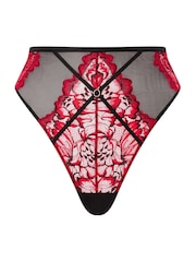 Ann Summers Red Thong Nightfall Floral Lace Brazilian Knickers - Image 6 of 6