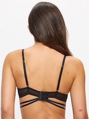 Ann Summers Black Capturing Mesh Non Pad Balcony Bra - Image 2 of 6