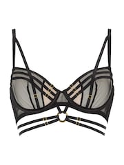 Ann Summers Black Capturing Mesh Non Pad Balcony Bra - Image 6 of 6