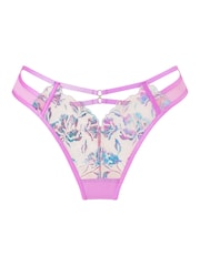Ann Summers Purple Euphoric Foiled Embroidery Thong - Image 4 of 4
