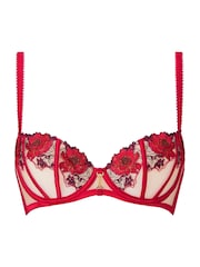 Ann Summers Caged Rose BH mit Floral-Stickerei, Balconette-BH ohne Polster - Bild 6 von 6