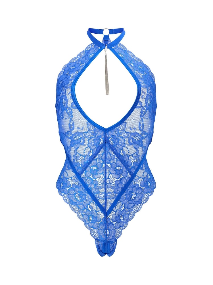 Ann Summers Blue Fascinate Gold Tassle Chain Detail Crotchless Body - Image 5 of 5