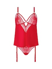 Ann Summers Red Devotion Satin and Lace Cami Set With Suspender - Image 7 of 7