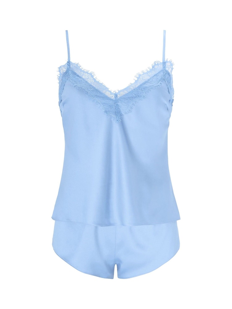 Azul - Pijama con camiseta de tirantes de encaje y satén Cerise de Ann Summers - Imagen 5 de 5