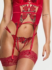 Ann Summers – Caged Rose – wattiertes Korsett mit Blumenstickerei - Bild 5 von 8