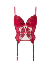 Ann Summers – Caged Rose – wattiertes Korsett mit Blumenstickerei - Bild 8 von 8