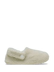 Crocs Natural Toddler Classic Cozzzy Slippers - Image 1 of 7