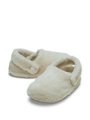 Crocs Natural Toddler Classic Cozzzy Slippers - Image 4 of 7