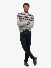Superdry Grey Fairisle Roll Neck Jumper - Image 3 of 3