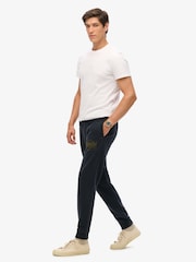 Superdry Blue Classic Vintage Logo Graphic Joggers - Image 2 of 4