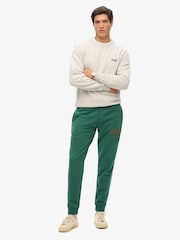 Superdry Green Classic Vintage Logo Graphic Joggers - Image 2 of 3
