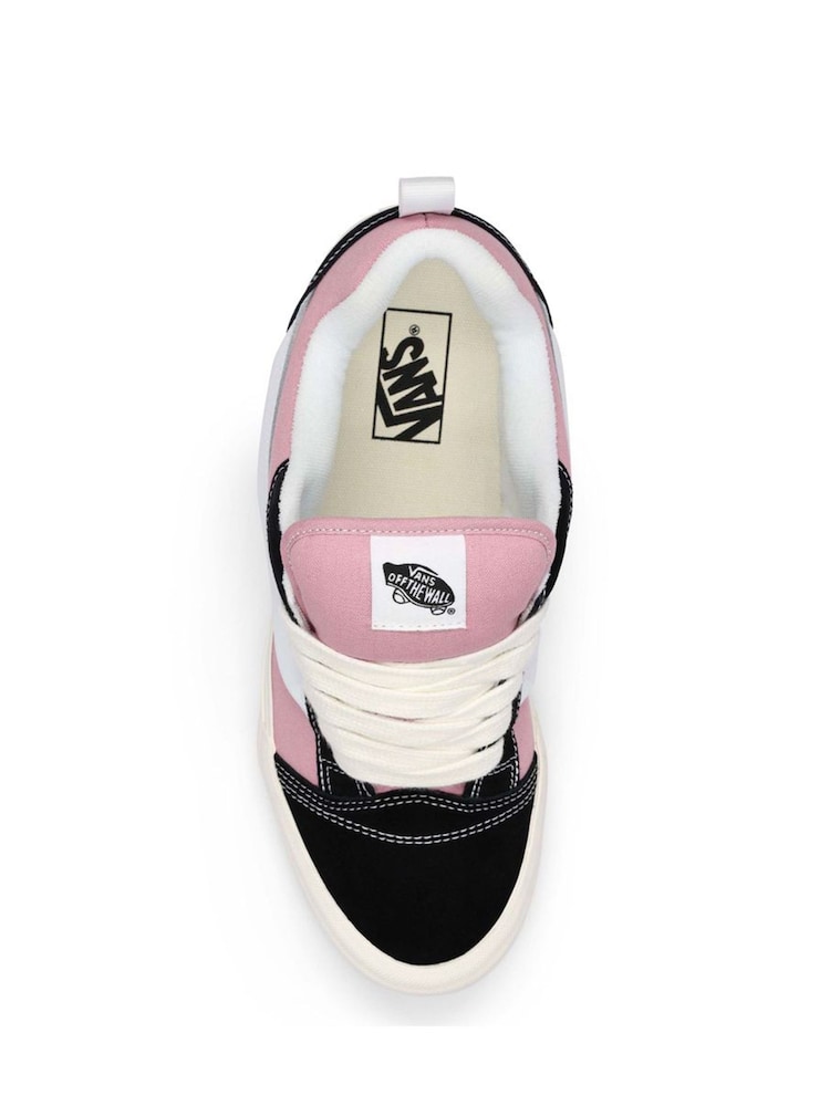 Vans Womens Knu Skool Black/Pink Trainers - Image 2 of 2