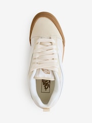 Vans Womens Cream Knu Skool Trainers - Image 2 of 4