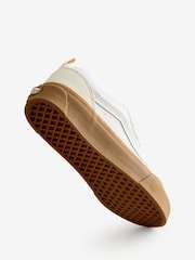 Vans Womens Cream Knu Skool Trainers - Image 3 of 4