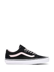 Vans Womens Old Skool Black/Pink Trainers - Image 1 of 2