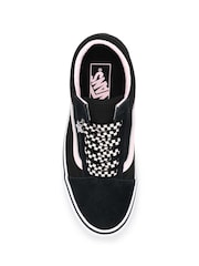 Vans Womens Old Skool Black/Pink Trainers - Image 2 of 2