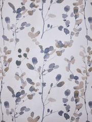 Natural/Blue Ready Made Blackout Honesty Leaf Floral Print Roller Blind - Image 6 of 6