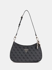 Guess Noelle II 4G Monogram Logo Top Zip Shoulder Black Bag - Image 2 of 4