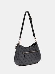 Guess Noelle II 4G Monogram Logo Top Zip Shoulder Black Bag - Image 3 of 4