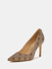 Guess Dabbey 4G Monogram Logo Brown Court Shoes - Imagen 2 de 4
