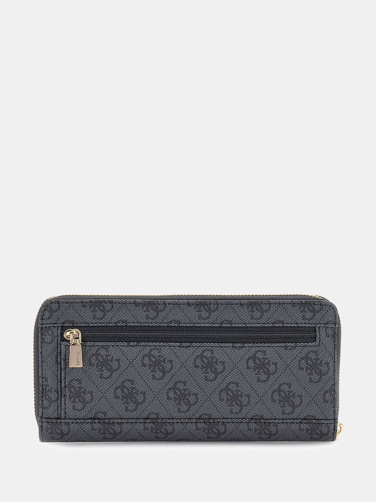 Negro - Guess Large Laurel 4G Monogram Logo Zip Around Purse - Imagen 2 de 3