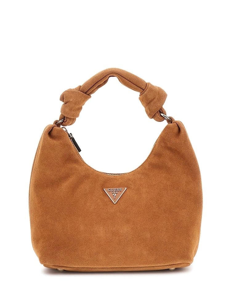 Guess Isotta Hobo Shoulder Brown Bag - Image 1 of 4