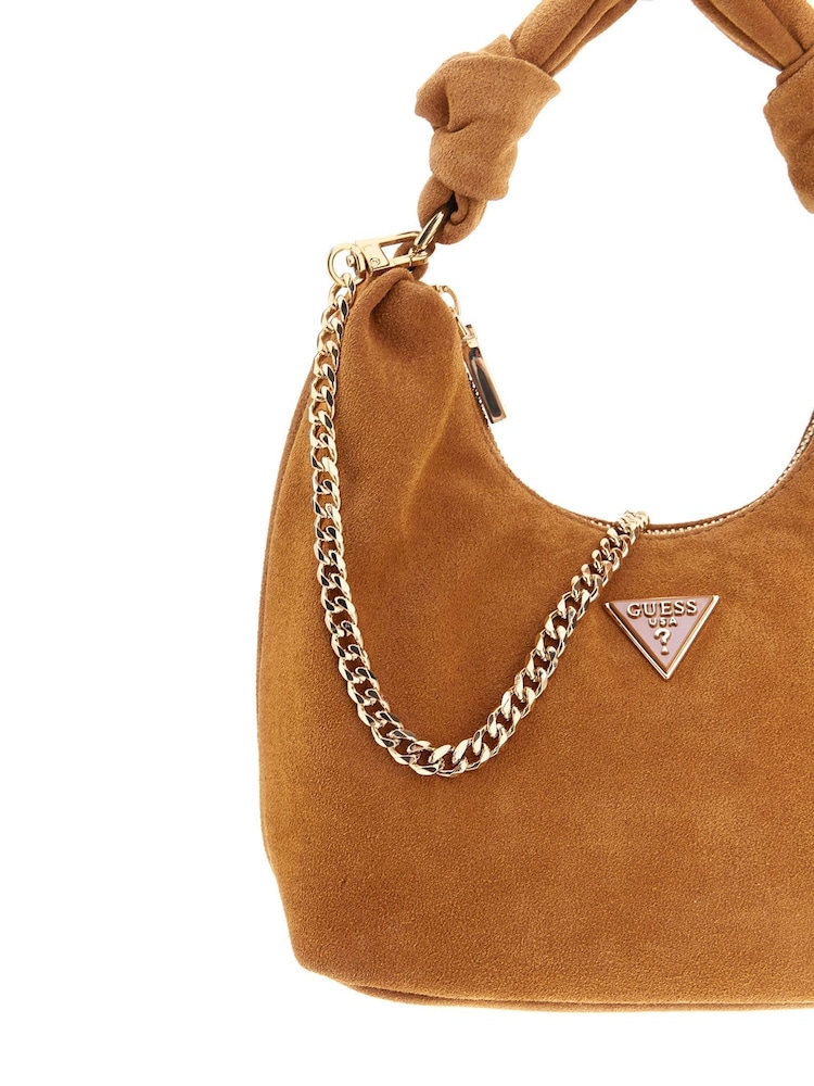 Guess Isotta Hobo Shoulder Brown Bag - Image 4 of 4