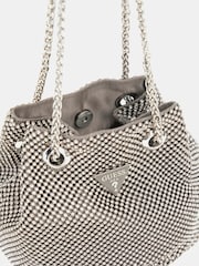 Guess Zalina Rhinestone Embellished Pouch Bucket Bag - Image 3 of 4