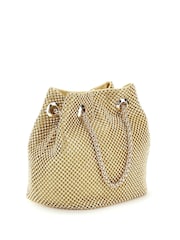 Dorado - Guess Zalina Rhinestone Embellished Pouch Bucket Bag - Imagen 2 de 4