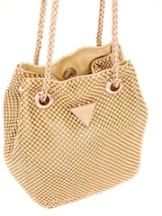 Dorado - Guess Zalina Rhinestone Embellished Pouch Bucket Bag - Imagen 3 de 4