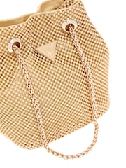 Dorado - Guess Zalina Rhinestone Embellished Pouch Bucket Bag - Imagen 4 de 4