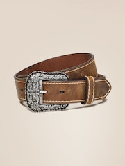 Ariat Accent Western Brown Leather Belt - Image 1 of 1