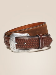 Ariat Gary Western Leather Brown Belt - Image 1 of 1