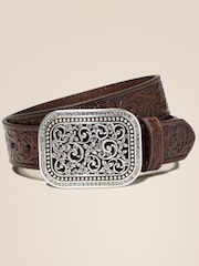 Ariat Western Rhinestone Filigree Leather Belt - Image 1 of 1