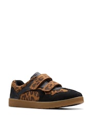 Clarks Leopard Older Girls Disco Vibe Trainers - Image 3 of 6
