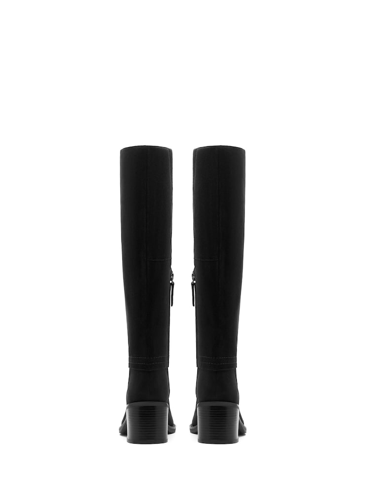 Buy Clarks Black Standard Fit (D) Chamberly Hi Leather Knee High