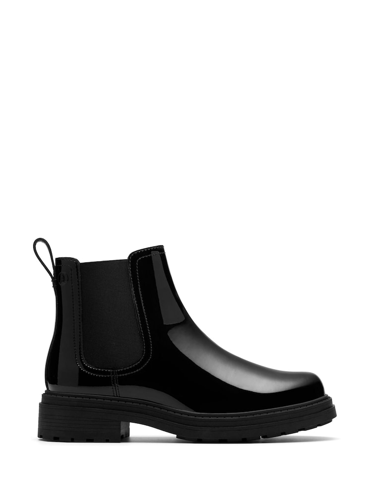 Clarks Black Patent Standard Fit (D) Orinoco3 Lane Leather Ankle Boots - Image 2 of 6 Clarks Black Patent Standard Fit (D) Orinoco3 Lane Leather Ankle Boots - Image 2 of 6