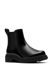 Clarks Black Patent Standard Fit (D) Orinoco3 Lane Leather Ankle Boots - Image 4 of 6