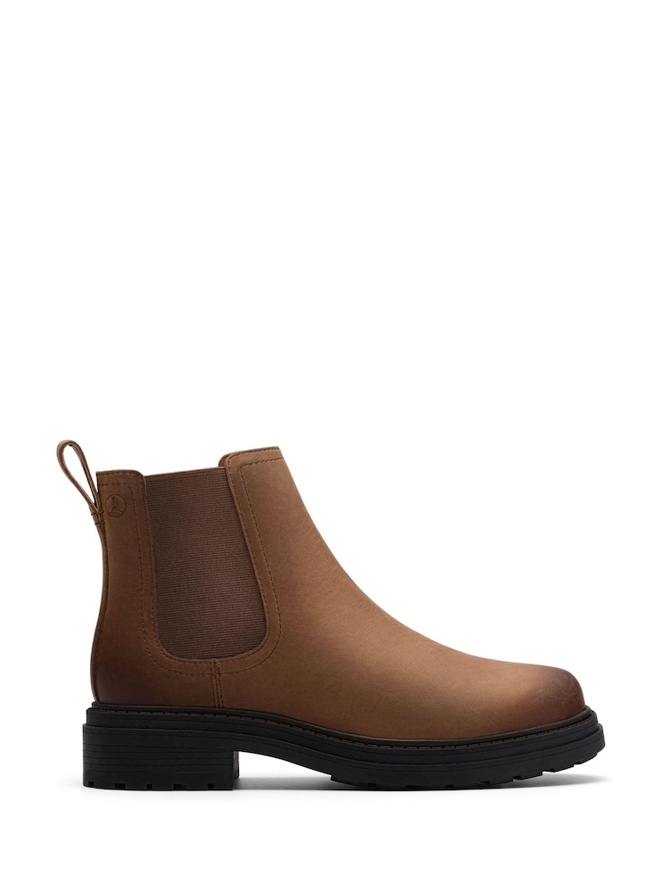 Clarks Brown Standard Fit (D) Orinoco3 Lane Leather Ankle Boots - Image 1 of 6 Clarks Brown Standard Fit (D) Orinoco3 Lane Leather Ankle Boots - Image 1 of 6