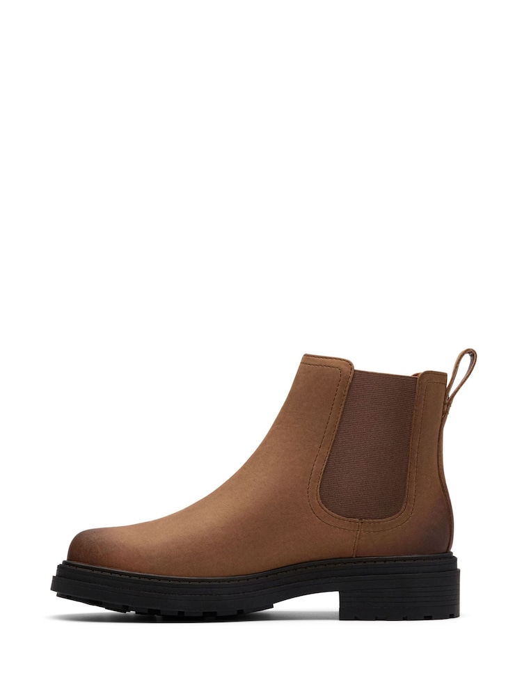 Clarks Brown Standard Fit (D) Orinoco3 Lane Leather Ankle Boots - Image 2 of 6 Clarks Brown Standard Fit (D) Orinoco3 Lane Leather Ankle Boots - Image 2 of 6