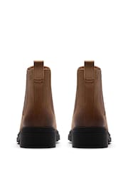 Clarks Brown Standard Fit (D) Orinoco3 Lane Leather Ankle Boots - Image 4 of 6