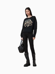 AllSaints Black Slitha Separo Sweatshirt - Image 5 of 7