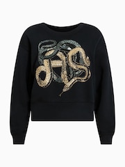 AllSaints Black Slitha Separo Sweatshirt - Image 6 of 7