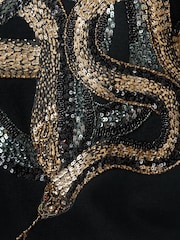 AllSaints Black Slitha Separo Sweatshirt - Image 7 of 7