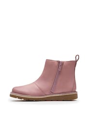Clarks Dusty Pink Standard Fit (F) Toddler Joyful Sky Boots - Image 2 of 6