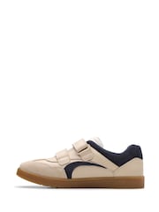 Clarks Cream Older Boys Disco Vibe Trainers - Image 3 of 6